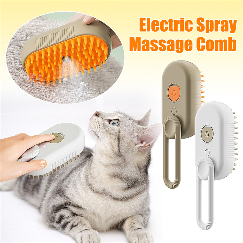 Steam Brush 3 In 1 Electric Spray for Massage – Pet Grooming